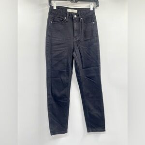 Mens Topshop Moto Orson Black Denim Jeans Size 24x30